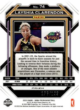 2023 Panini Prizm WNBA - Red #74 Layshia Clarendon Back