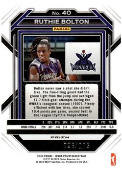 2023 Panini Prizm WNBA - Blue #40 Ruthie Bolton Back