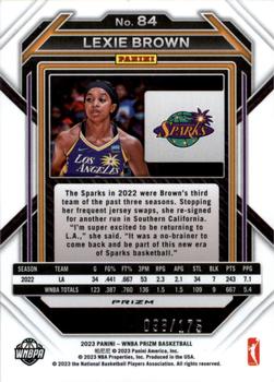 2023 Panini Prizm WNBA - Blue #84 Lexie Brown Back