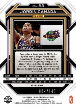 2023 Panini Prizm WNBA - Purple #63 Jordin Canada Back