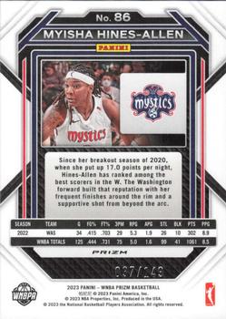 2023 Panini Prizm WNBA - Purple #86 Myisha Hines-Allen Back