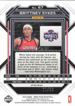 2023 Panini Prizm WNBA - Premium Box Set Prizms #67 Brittney Sykes Back