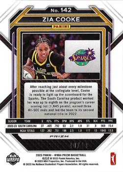 2023 Panini Prizm WNBA - Teal #142 Zia Cooke Back