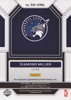 2023 Panini Prizm WNBA - Signatures #SG-DML Diamond Miller Back