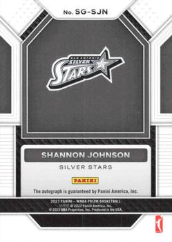 2023 Panini Prizm WNBA - Signatures #SG-SJN Shannon Johnson Back