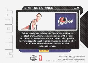 2023 Panini Prizm WNBA - All Out #11 Brittney Griner Back
