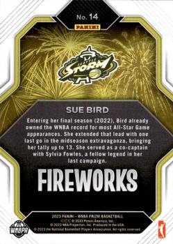 2023 Panini Prizm WNBA - Fireworks #14 Sue Bird Back