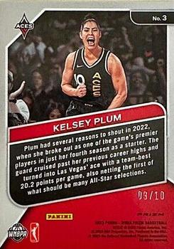 2023 Panini Prizm WNBA - Get Hyped Gold #3 Kelsey Plum Back