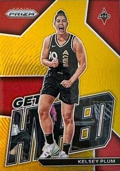 2023 Panini Prizm WNBA - Get Hyped Gold #3 Kelsey Plum Front