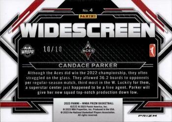 2023 Panini Prizm WNBA - Widescreen Gold #4 Candace Parker Back