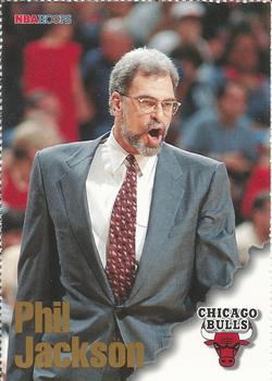 1996-97 Hoops Chicago Bulls Team Night Sheet Singles #NNO Phil Jackson Front