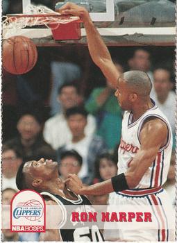 1993-94 Hoops Los Angeles Clippers Team Night Sheet SGA #NNO Ron Harper Front