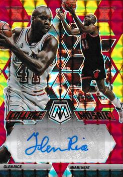 2022-23 Panini Mosaic - Collage Autographs Mosaic Red Wave #CM-RIC Glen Rice Front