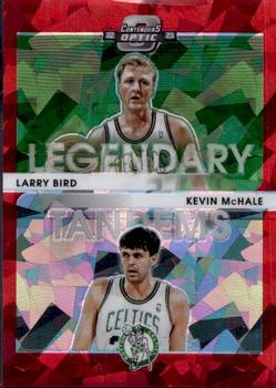 2022-23 Panini Contenders Optic - Legendary Tandems Red Cracked Ice #17 Larry Bird / Kevin McHale Front