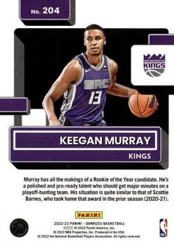 2022-23 Donruss - Choice #204 Keegan Murray Back