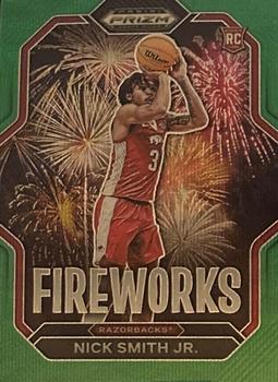 2023 Panini Prizm Draft Picks - Fireworks Green Wave #4 Nick Smith Jr. Front