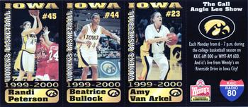 1999-00 Iowa Hawkeyes Women - Strips #NNO Randi Peterson / Beatrice Bullock / Amy VanArkel Front