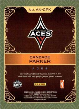 2023 Panini Origins WNBA - Art Nouveau Memorabilia #AN-CPK Candace Parker Back