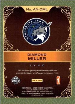 2023 Panini Origins WNBA - Art Nouveau Memorabilia #AN-DML Diamond Miller Back