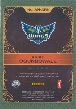 2023 Panini Origins WNBA - Art Nouveau Memorabilia Blue #AN-ARK Arike Ogunbowale Back