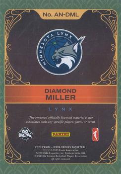 2023 Panini Origins WNBA - Art Nouveau Memorabilia Blue #AN-DML Diamond Miller Back