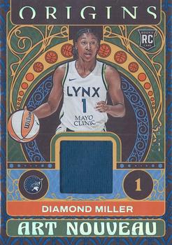 2023 Panini Origins WNBA - Art Nouveau Memorabilia Blue #AN-DML Diamond Miller Front