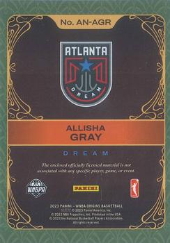 2023 Panini Origins WNBA - Art Nouveau Memorabilia Red #AN-AGR Allisha Gray Back