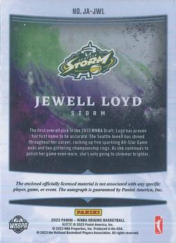 2023 Panini Origins WNBA - Jersey Autographs Red #JA-JWL Jewell Loyd Back