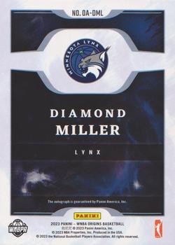 2023 Panini Origins WNBA - Origins Autographs #OA-DML Diamond Miller Back