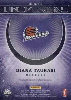 2023 Panini Origins WNBA - Universal Autographs Black #UA-DTR Diana Taurasi Back
