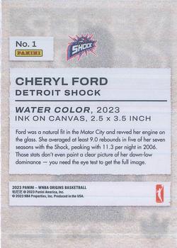 2023 Panini Origins WNBA - Water Color #1 Cheryl Ford Back