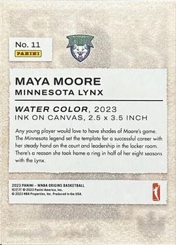 2023 Panini Origins WNBA - Water Color #11 Maya Moore Back