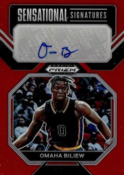 2023 Panini Prizm Draft Picks - Sensational Signatures Red #SS-OBL Omaha Biliew Front