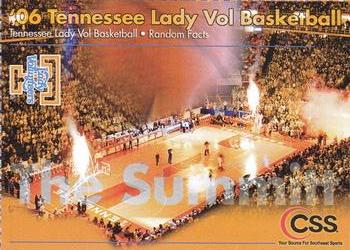 2005-06 Tennessee Lady Volunteers #NNO Random Facts Front