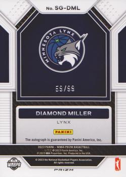 2023 Panini Prizm WNBA - Signatures Red #SG-DML Diamond Miller Back
