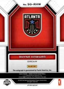 2023 Panini Prizm WNBA - Signatures Silver #SG-RHW Rhyne Howard Back