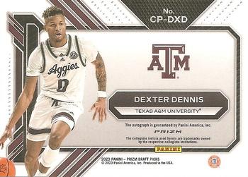 2023 Panini Prizm Draft Picks - College Penmanship Green #CP-DXD Dexter Dennis Back