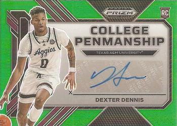 2023 Panini Prizm Draft Picks - College Penmanship Green #CP-DXD Dexter Dennis Front