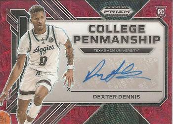 2023 Panini Prizm Draft Picks - College Penmanship Choice Red #CP-DXD Dexter Dennis Front