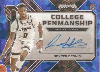 2023 Panini Prizm Draft Picks - College Penmanship Blue Ice #CP-DXD Dexter Dennis Front