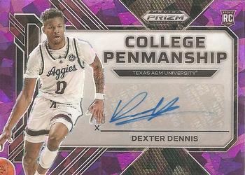 2023 Panini Prizm Draft Picks - College Penmanship Purple Ice #CP-DXD Dexter Dennis Front