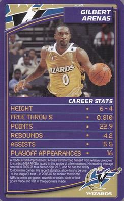 2007 Top Trumps Limited Editions NBA #NNO Gilbert Arenas Front