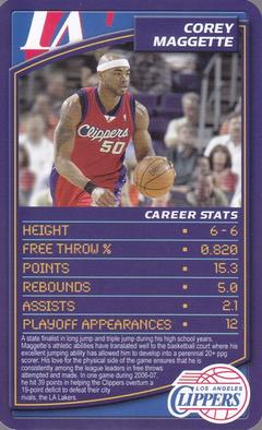 2007 Top Trumps Limited Editions NBA #NNO Corey Maggette Front
