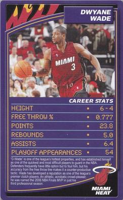 2007 Top Trumps Limited Editions NBA #NNO Dwyane Wade Front