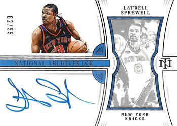 2022-23 Panini National Treasures - National Archives Ink #NAI-LAT Latrell Sprewell Front