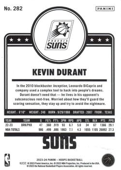 2023-24 Hoops - Purple #282 Kevin Durant Back