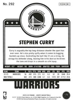2023-24 Hoops - Purple #292 Stephen Curry Back