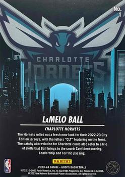 2023-24 Hoops - City Edition #1 LaMelo Ball Back