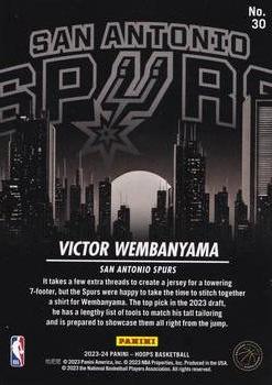 2023-24 Hoops - City Edition #30 Victor Wembanyama Back