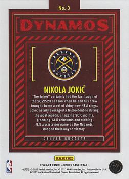 2023-24 Hoops - Dynamos #3 Nikola Jokic Back